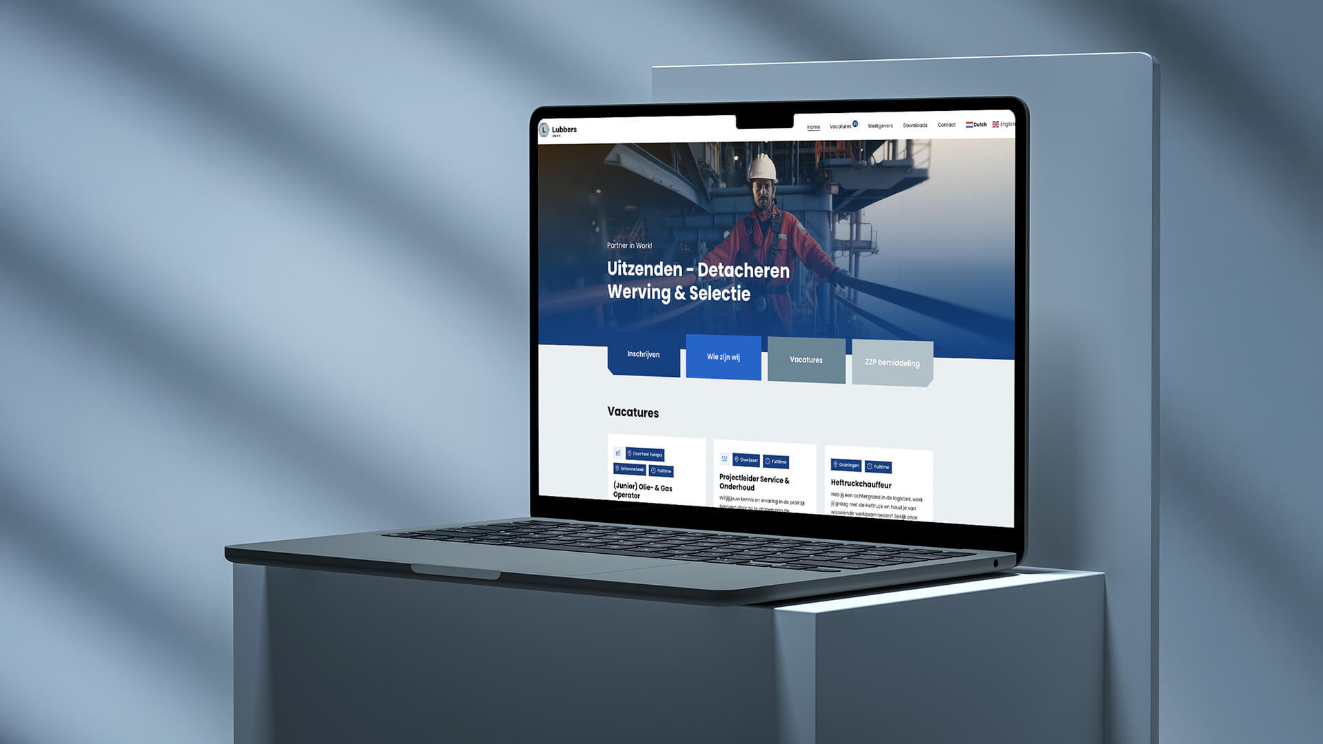 Lubbers At Work Mockup Website home pagina