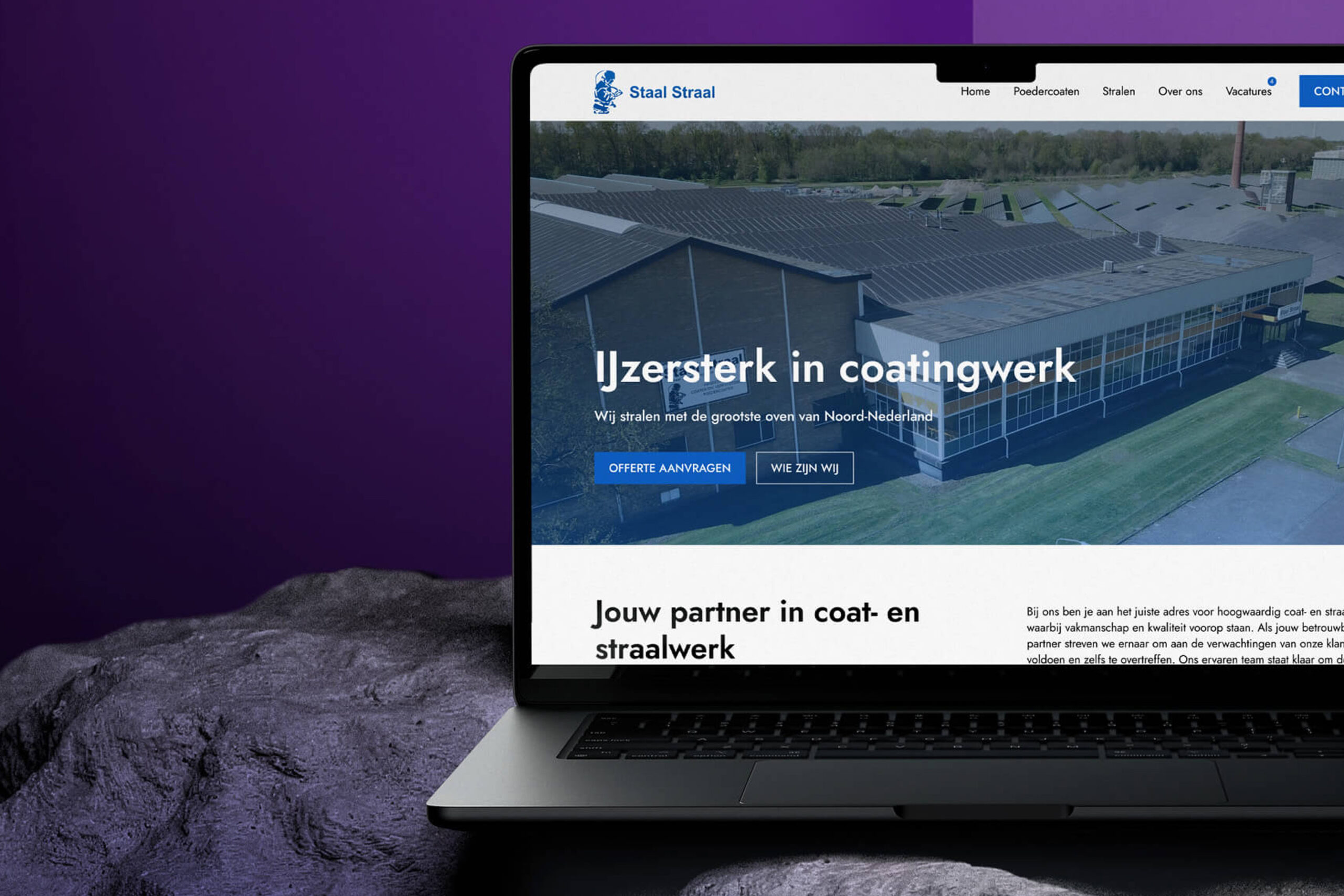 Mockup Staal Straal B.V. Cover website